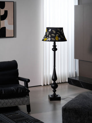 Floren Lampadaire en Bois Et Tissu Classique