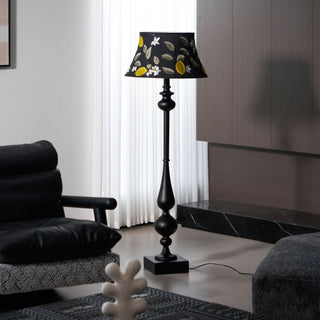 Floren Lampadaire en Bois Et Tissu Classique