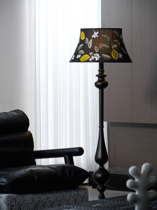 Floren Lampadaire en Bois Et Tissu Classique