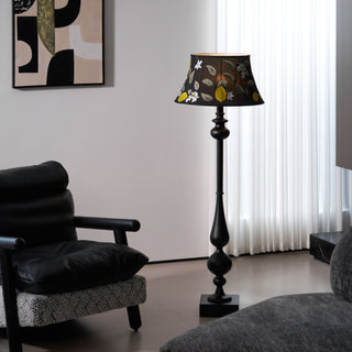 Floren Lampadaire en Bois Et Tissu Classique