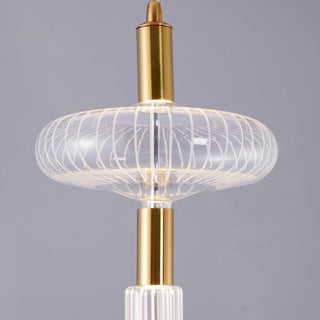 Solara Lampe à suspension en cristal cylindrique Cipher contemporaine