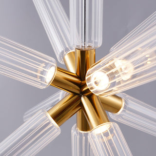 Solara Lampe à suspension en cristal cylindrique Cipher contemporaine