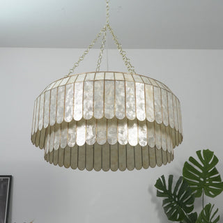 Capiz Aurelia Chandelier-Neutral Decor