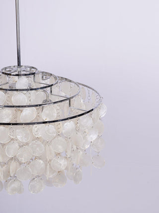 Lustra Suspension Lampe Anneau Rond en Coquillage