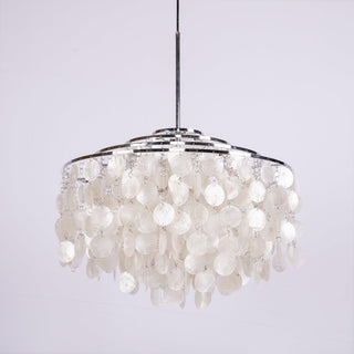 Lustra Suspension Lampe Anneau Rond en Coquillage