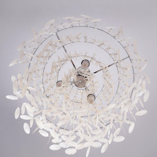 Lustra Suspension Lampe Anneau Rond en Coquillage