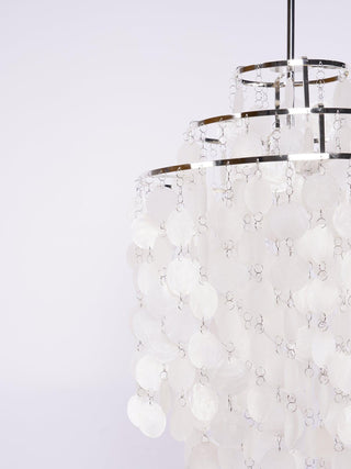 Lustra Suspension Lampe Anneau Rond en Coquillage