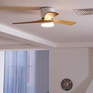 Plafonnier ventilateur moderne en bois Elena
