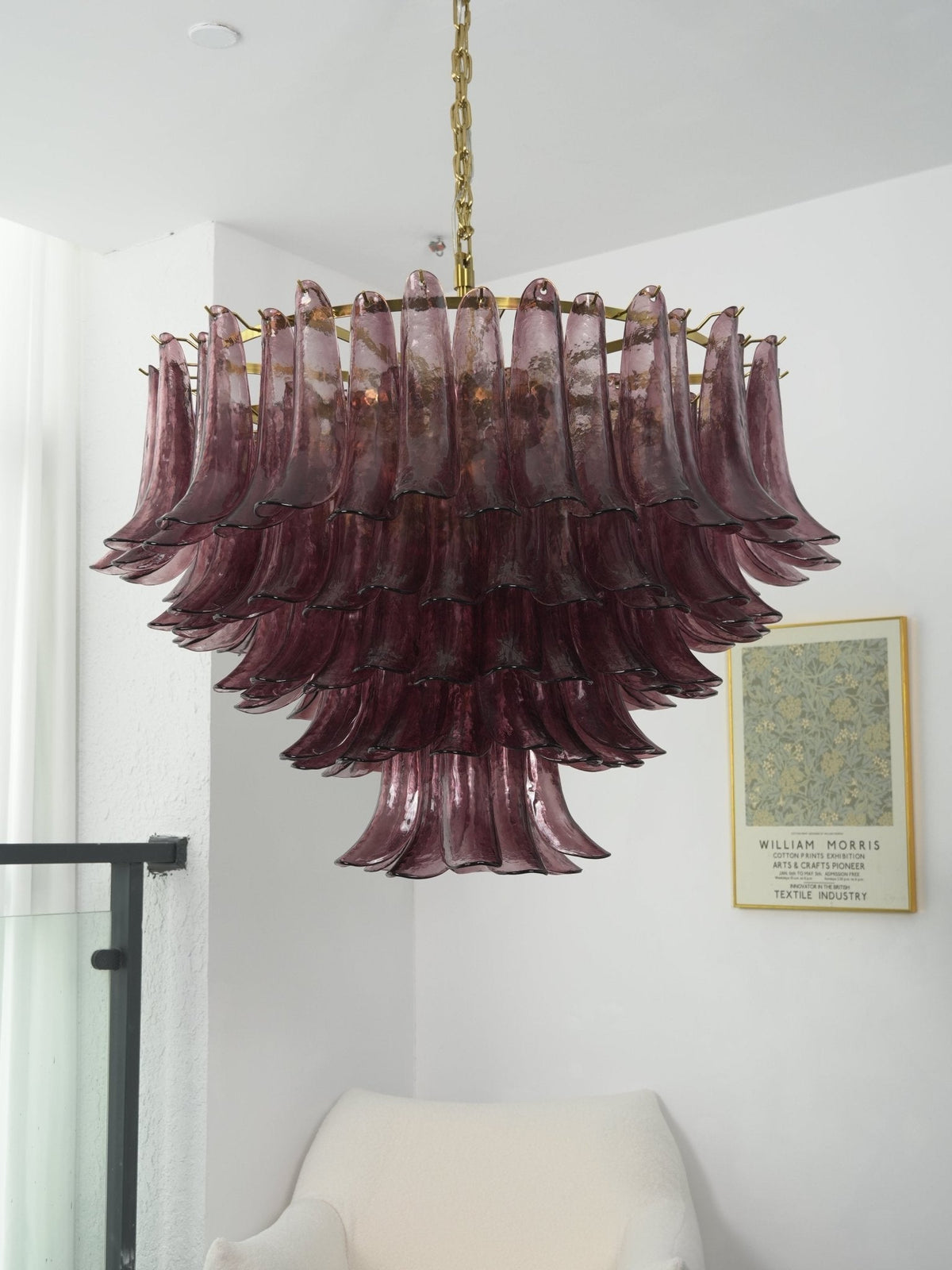 Amethyst Bloom Chandelier-Neutral Decor