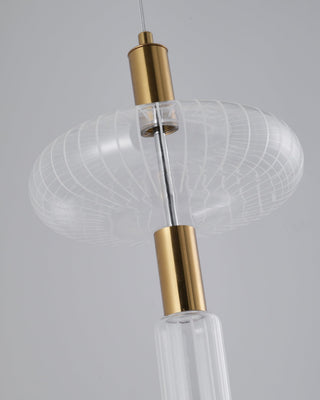 Solara Lampe à suspension en cristal cylindrique Cipher contemporaine