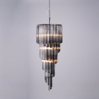 Aurora Lustre Fumé Verre Spirale