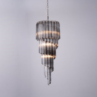 Aurora Lustre Fumé Verre Spirale