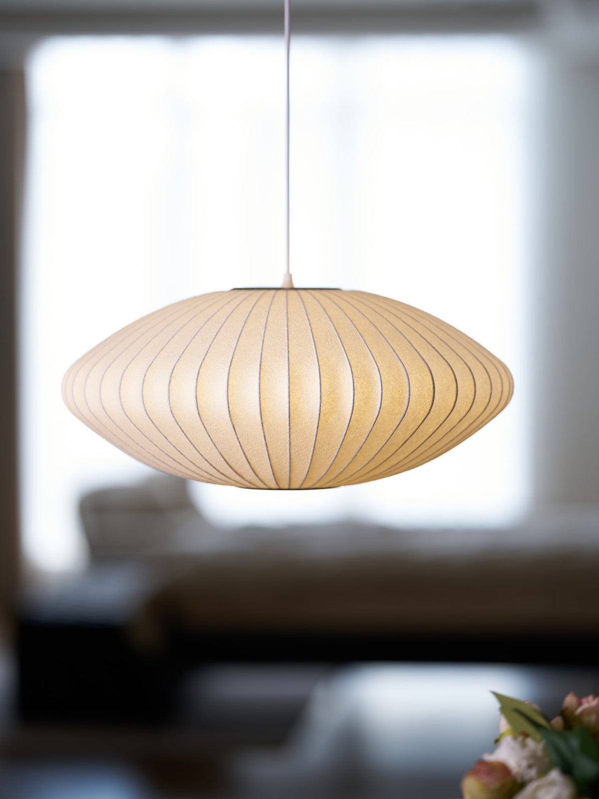 Nebula Lampe Suspendue en Soie de Mûrier Boule