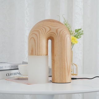 Arch Fashion Wood Table Lamp-Neutral Decor