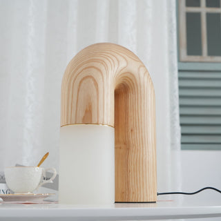 Arch Fashion Wood Table Lamp-Neutral Decor
