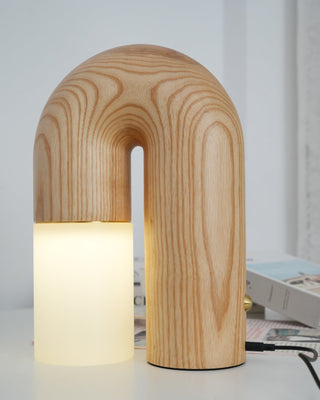 Arch Fashion Wood Table Lamp-Neutral Decor