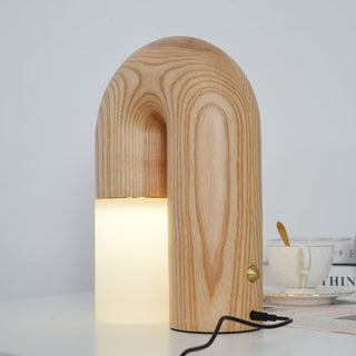 Arch Fashion Wood Table Lamp-Neutral Decor