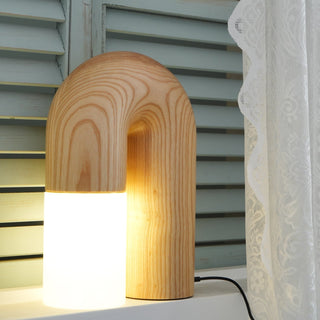 Arch Fashion Wood Table Lamp-Neutral Decor