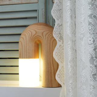 Arch Fashion Wood Table Lamp-Neutral Decor
