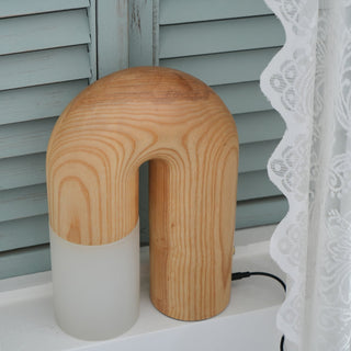 Arch Fashion Wood Table Lamp-Neutral Decor