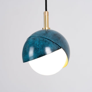 Solara Lampe Suspendue en Laiton Globe Opale Emboîté Moderne