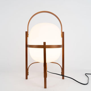 Lethra Lampe de Table en Bois Et Verre