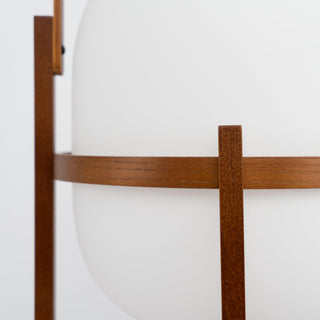 Lethra Lampe de Table en Bois Et Verre
