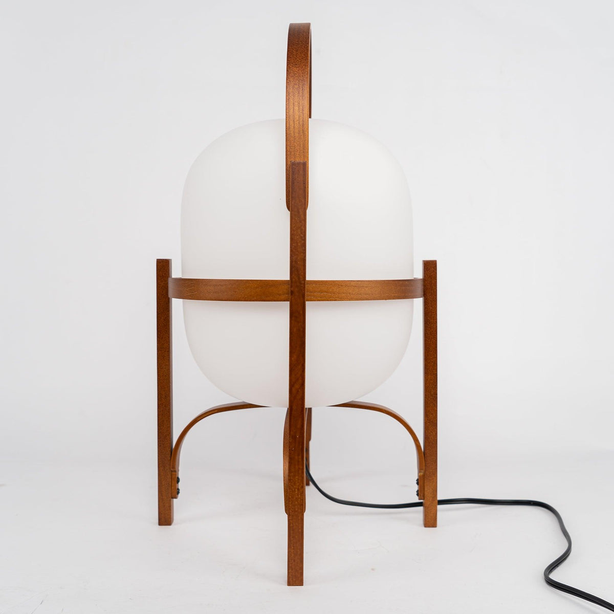 Lethra Lampe de Table en Bois Et Verre