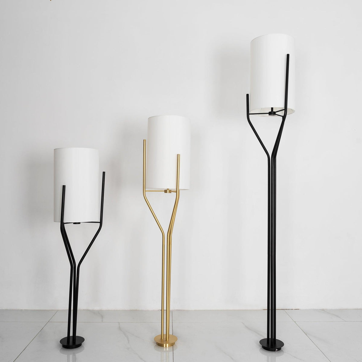 Elveira Lustre LED 3-Lumières Laiton Moderne