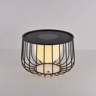 Rowan Cage Solar Lantern Outdoor Lamp-Neutral Decor