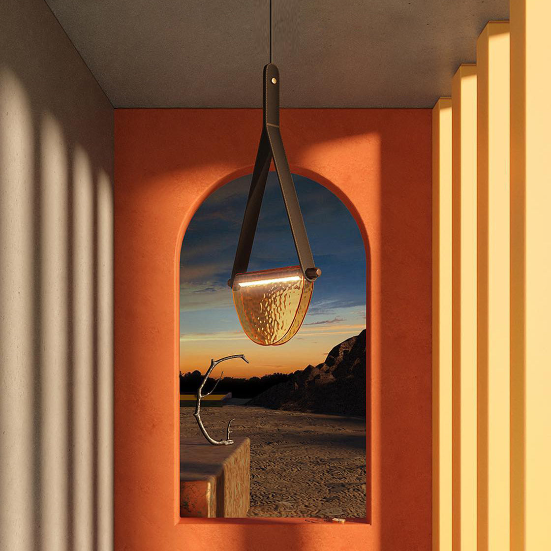Knack Lampe à Suspension En Métal Et Verre Minimaliste Moderne