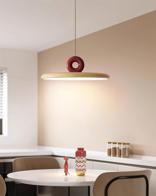 Suspension Disque Acrylique Avec Détail en Boucle Ambiance Minimaliste-Luire
