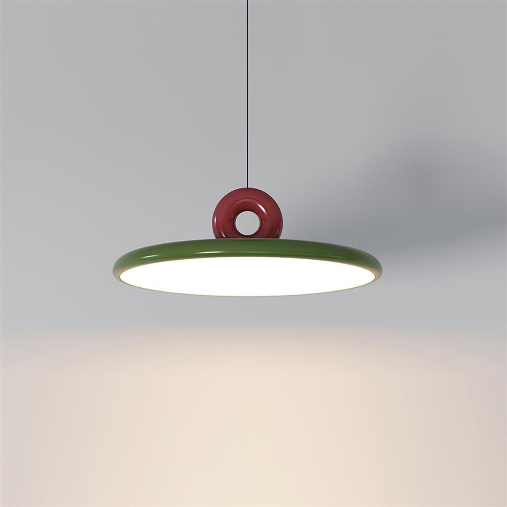 Pendant Lamp Disc with Loop Detail Ambient Minimalist-Neutral Decor