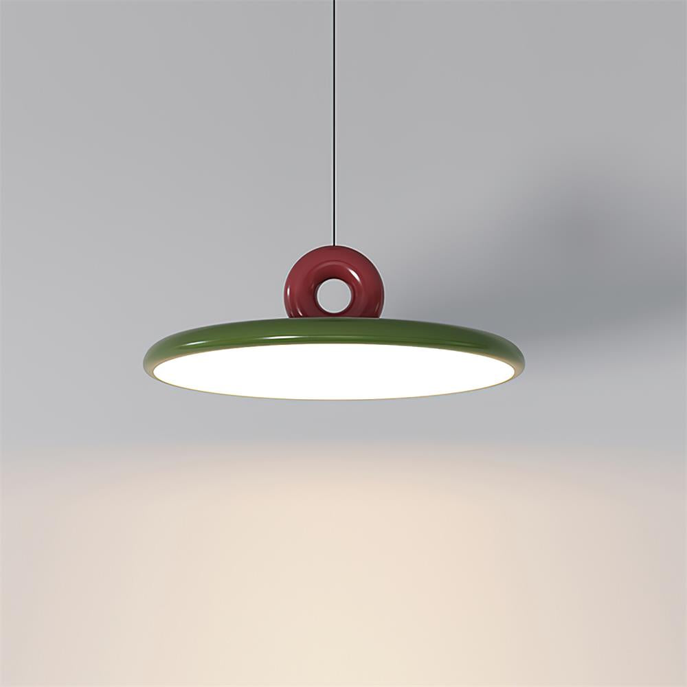 Pendant Lamp Disc with Loop Detail Ambient Minimalist-Neutral Decor