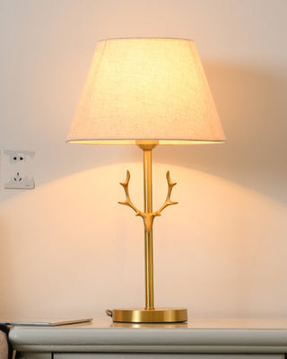 Antler Lampe de Table en Laiton à L'Élégance
