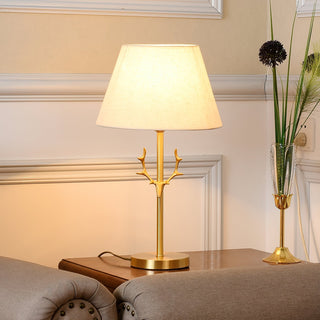 Antler Lampe de Table en Laiton à L'Élégance