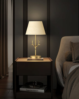 Antler Lampe de Table en Laiton à L'Élégance