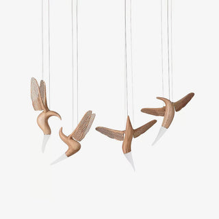 Elsilor Suspension Bois Inspirée des Oiseaux