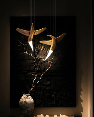 Elsilor Suspension Bois Inspirée des Oiseaux