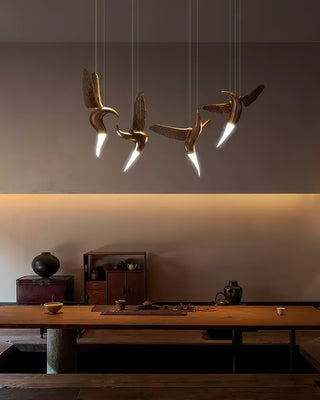 Elsilor Suspension Bois Inspirée des Oiseaux