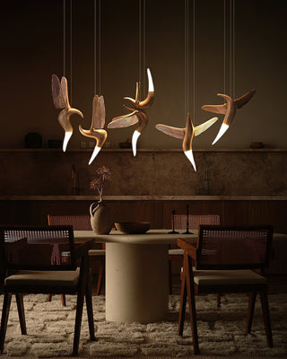 Elsilor Suspension Bois Inspirée des Oiseaux