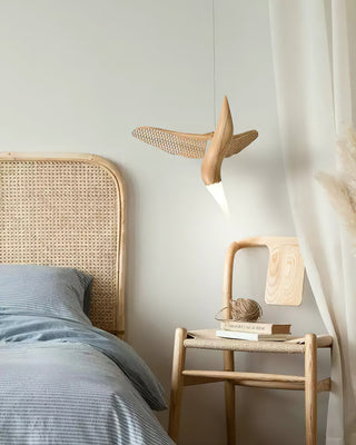 Elsilor Suspension Bois Inspirée des Oiseaux