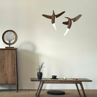 Elsilor Suspension Bois Inspirée des Oiseaux