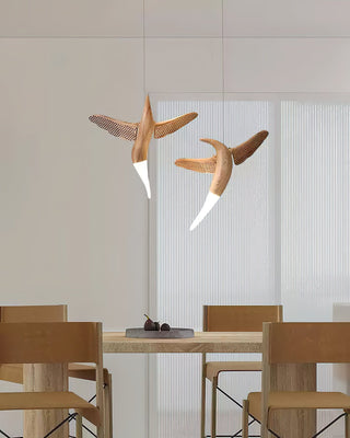 Elsilor Suspension Bois Inspirée des Oiseaux
