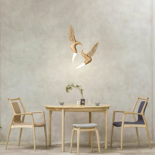 Elsilor Suspension Bois Inspirée des Oiseaux