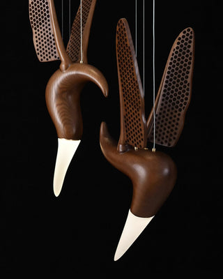 Elsilor Suspension Bois Inspirée des Oiseaux