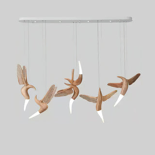 Elsilor Suspension Bois Inspirée des Oiseaux