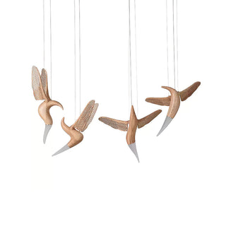 Elsilor Suspension Bois Inspirée des Oiseaux