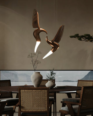 Elsilor Suspension Bois Inspirée des Oiseaux