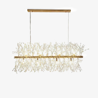 Lustra Lustre Laiton Linéaire Cristal Branche